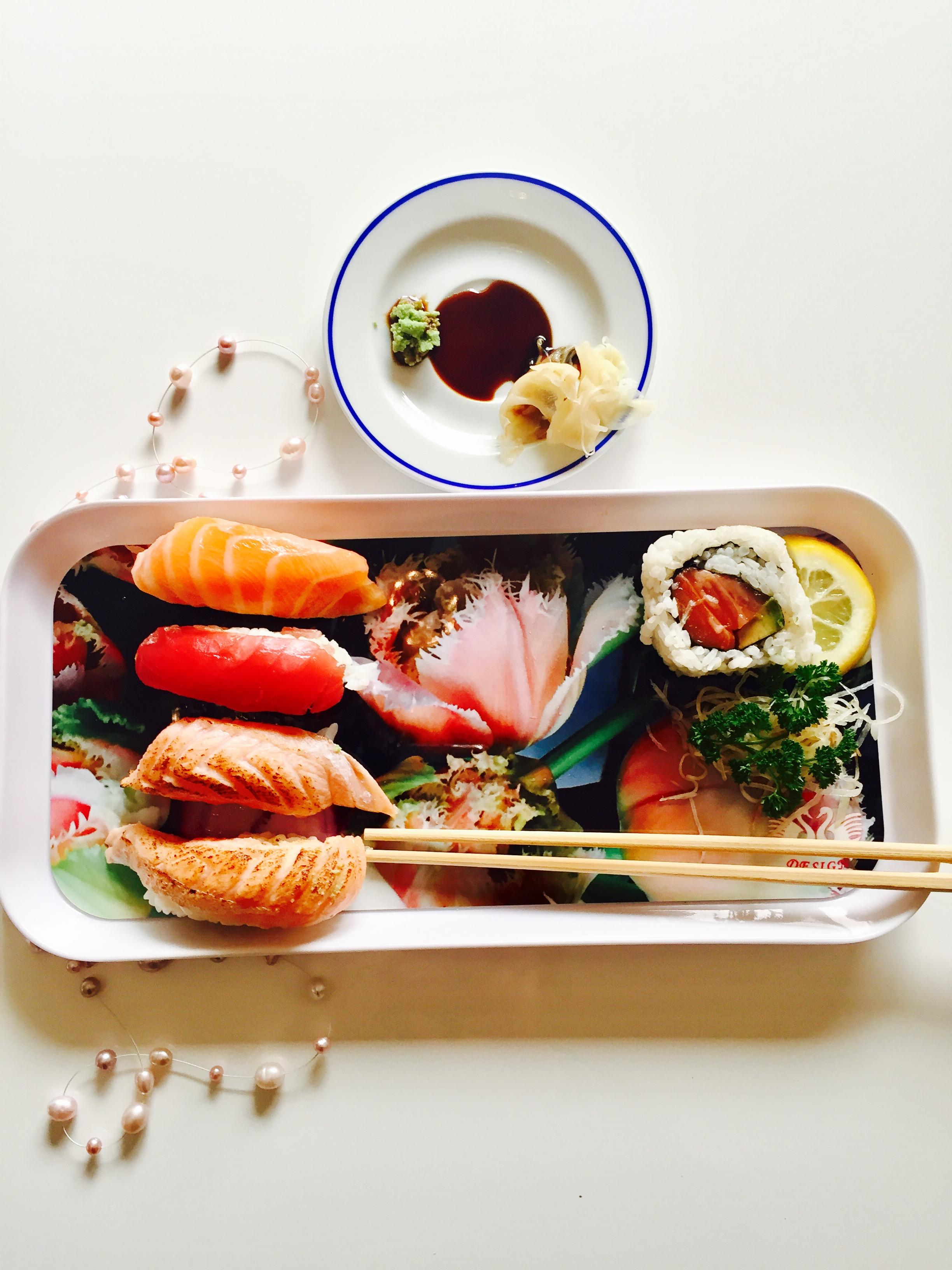 Sushi Tray With Food Horizontal